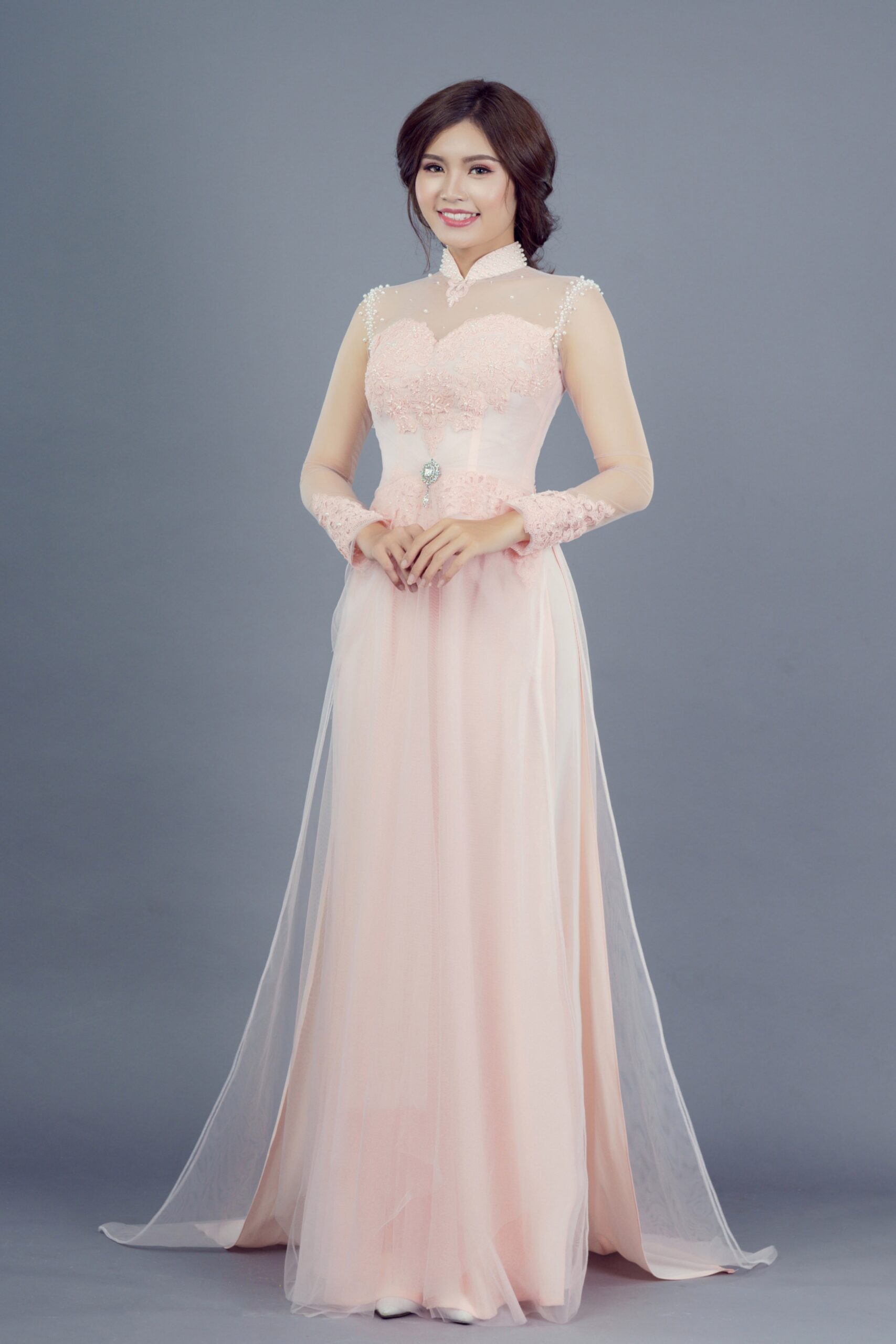 mẫu áo dài cưới