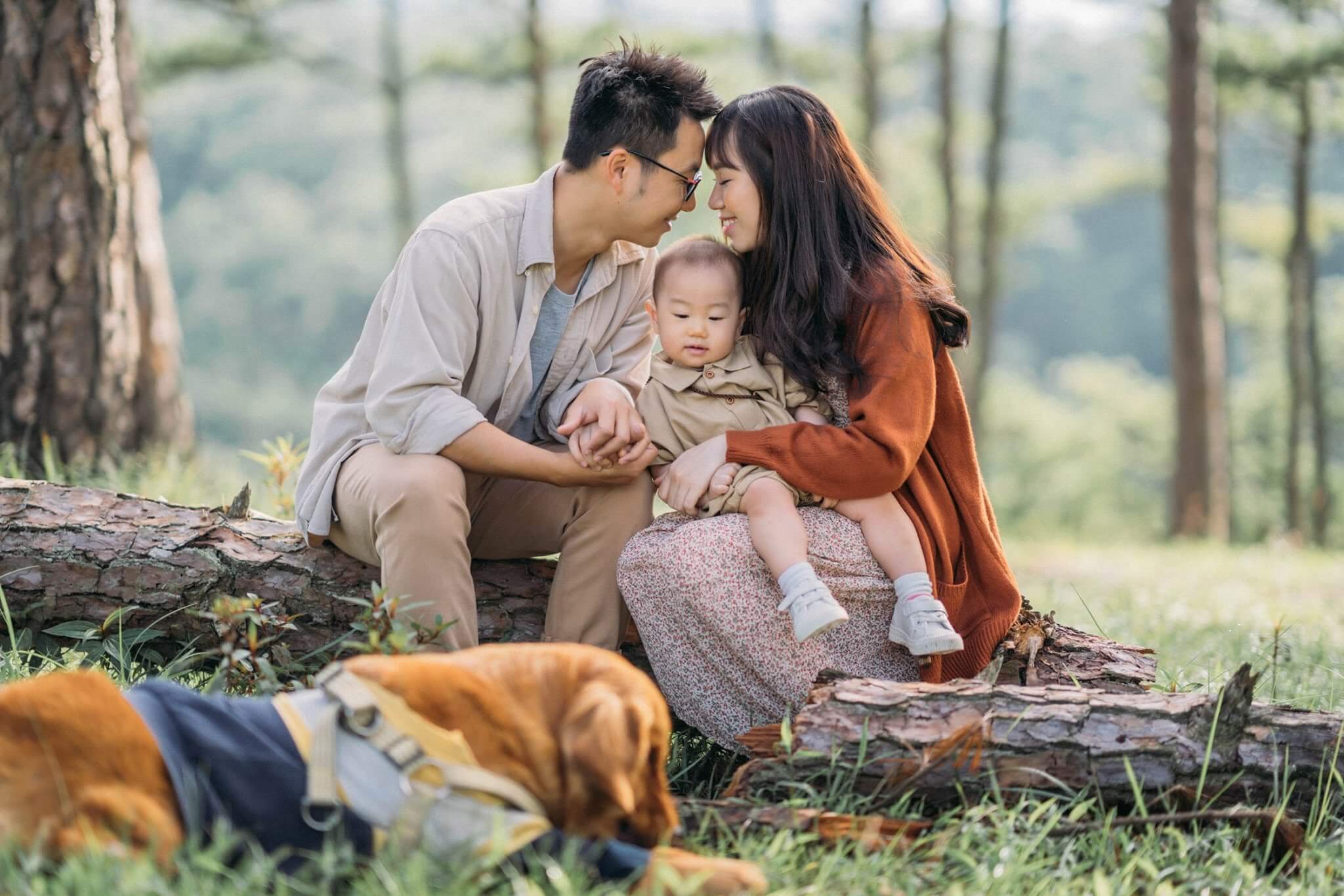 Chụp ảnh gia đình khi đi du lịch