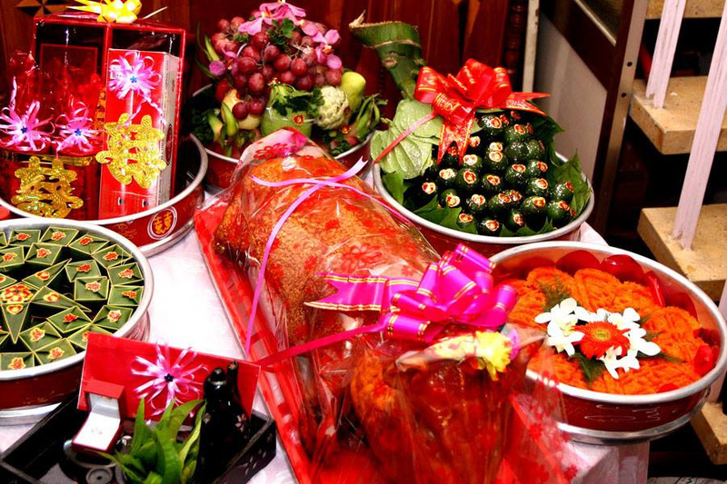 lễ vật đám hỏi ở miền trung