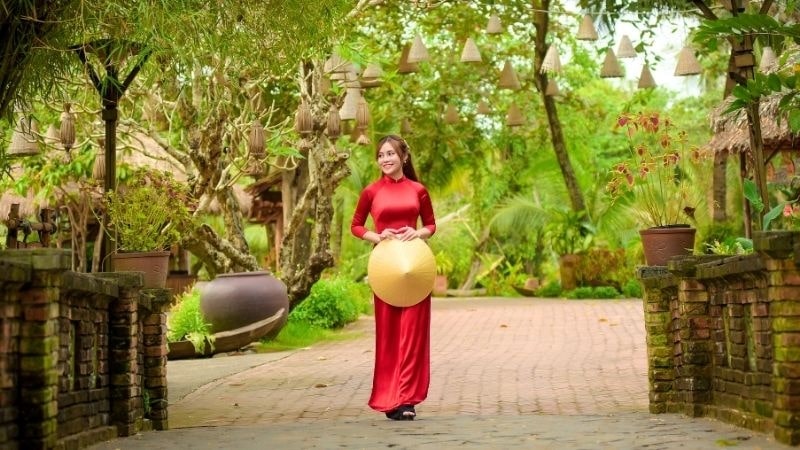 tạo dáng chụp ảnh tết