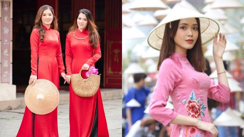 tạo dáng chụp ảnh tết